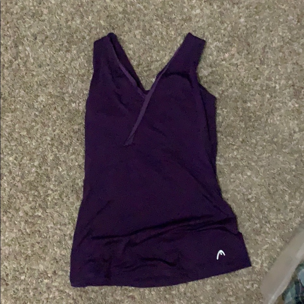 Purple exercise tank top